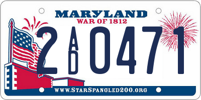 MD license plate 2AD0471