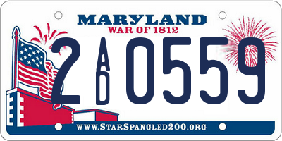 MD license plate 2AD0559