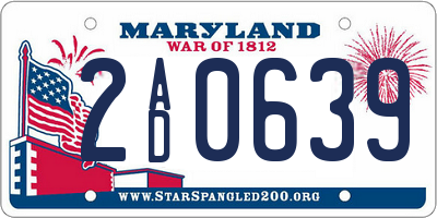 MD license plate 2AD0639