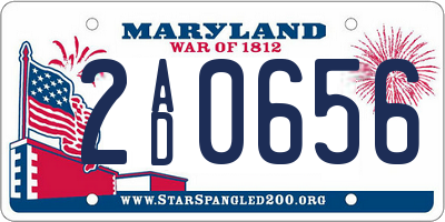 MD license plate 2AD0656