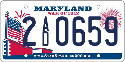 MD license plate 2AD0659