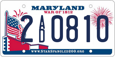 MD license plate 2AD0810