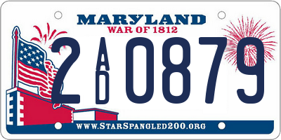 MD license plate 2AD0879