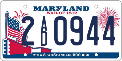 MD license plate 2AD0944