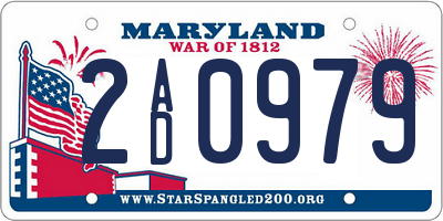 MD license plate 2AD0979