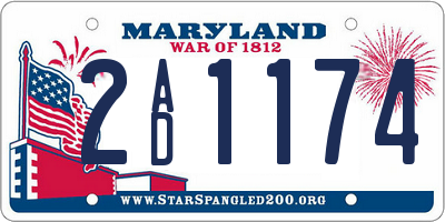 MD license plate 2AD1174