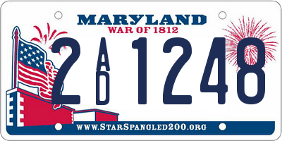 MD license plate 2AD1248