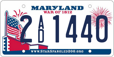 MD license plate 2AD1440