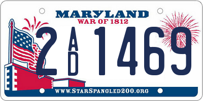 MD license plate 2AD1469