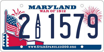 MD license plate 2AD1579