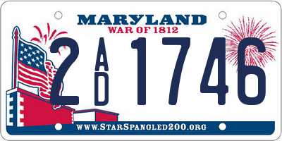 MD license plate 2AD1746