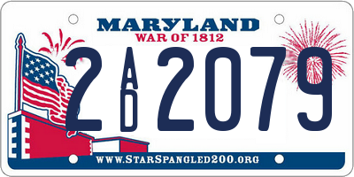 MD license plate 2AD2079