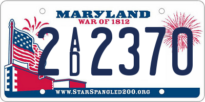 MD license plate 2AD2370