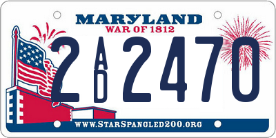 MD license plate 2AD2470