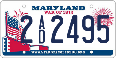MD license plate 2AD2495