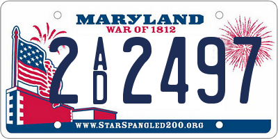 MD license plate 2AD2497