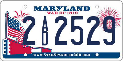 MD license plate 2AD2529