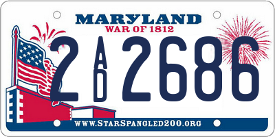 MD license plate 2AD2686