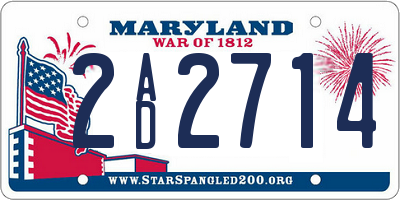 MD license plate 2AD2714
