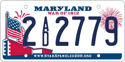MD license plate 2AD2779