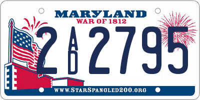 MD license plate 2AD2795