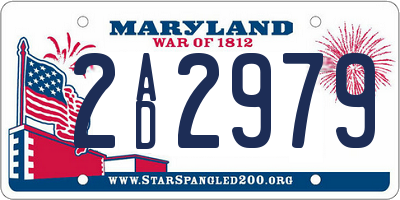 MD license plate 2AD2979