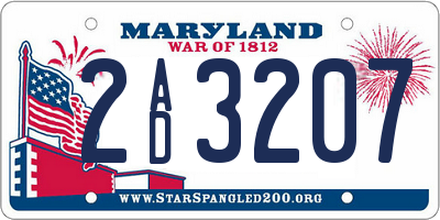MD license plate 2AD3207