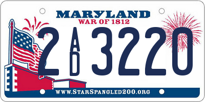 MD license plate 2AD3220