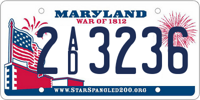 MD license plate 2AD3236