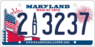 MD license plate 2AD3237