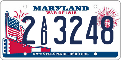 MD license plate 2AD3248