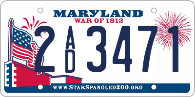 MD license plate 2AD3471