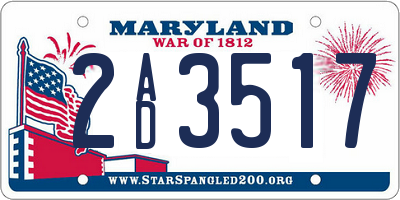 MD license plate 2AD3517