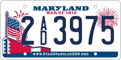 MD license plate 2AD3975