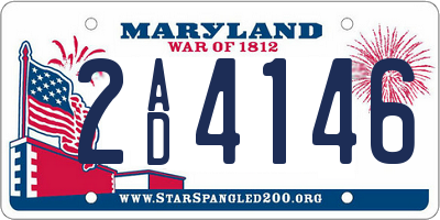 MD license plate 2AD4146