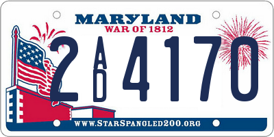 MD license plate 2AD4170