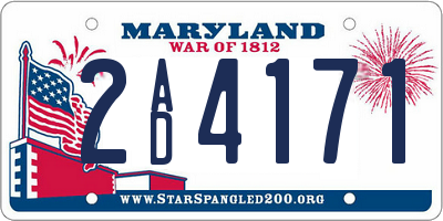 MD license plate 2AD4171