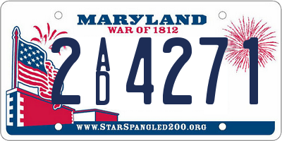 MD license plate 2AD4271