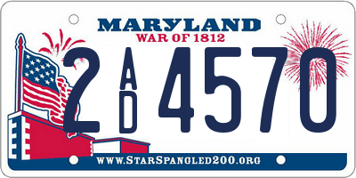 MD license plate 2AD4570