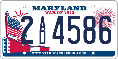 MD license plate 2AD4586