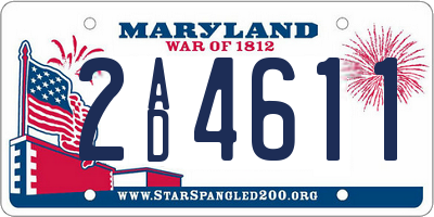 MD license plate 2AD4611