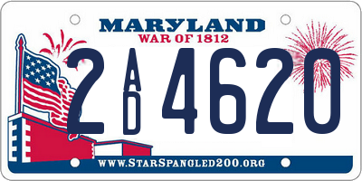 MD license plate 2AD4620
