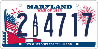 MD license plate 2AD4717