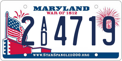 MD license plate 2AD4719