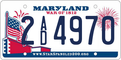 MD license plate 2AD4970