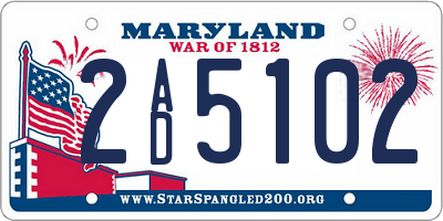 MD license plate 2AD5102