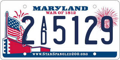 MD license plate 2AD5129