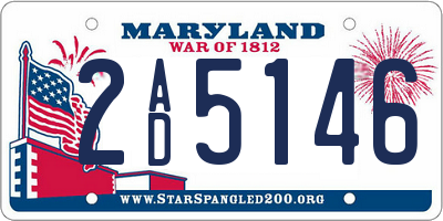 MD license plate 2AD5146