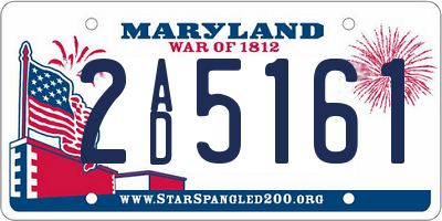 MD license plate 2AD5161