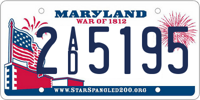 MD license plate 2AD5195